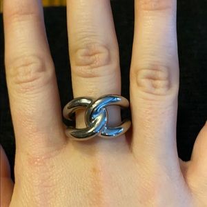 Michael Kors silver twist ring